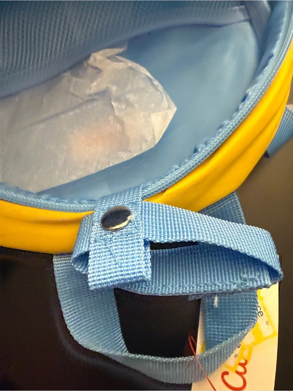 Kids Yellow and Light Blue Quilted Backpack